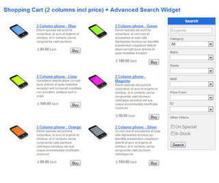 Shopping Cart (2 col + Advanced Search)